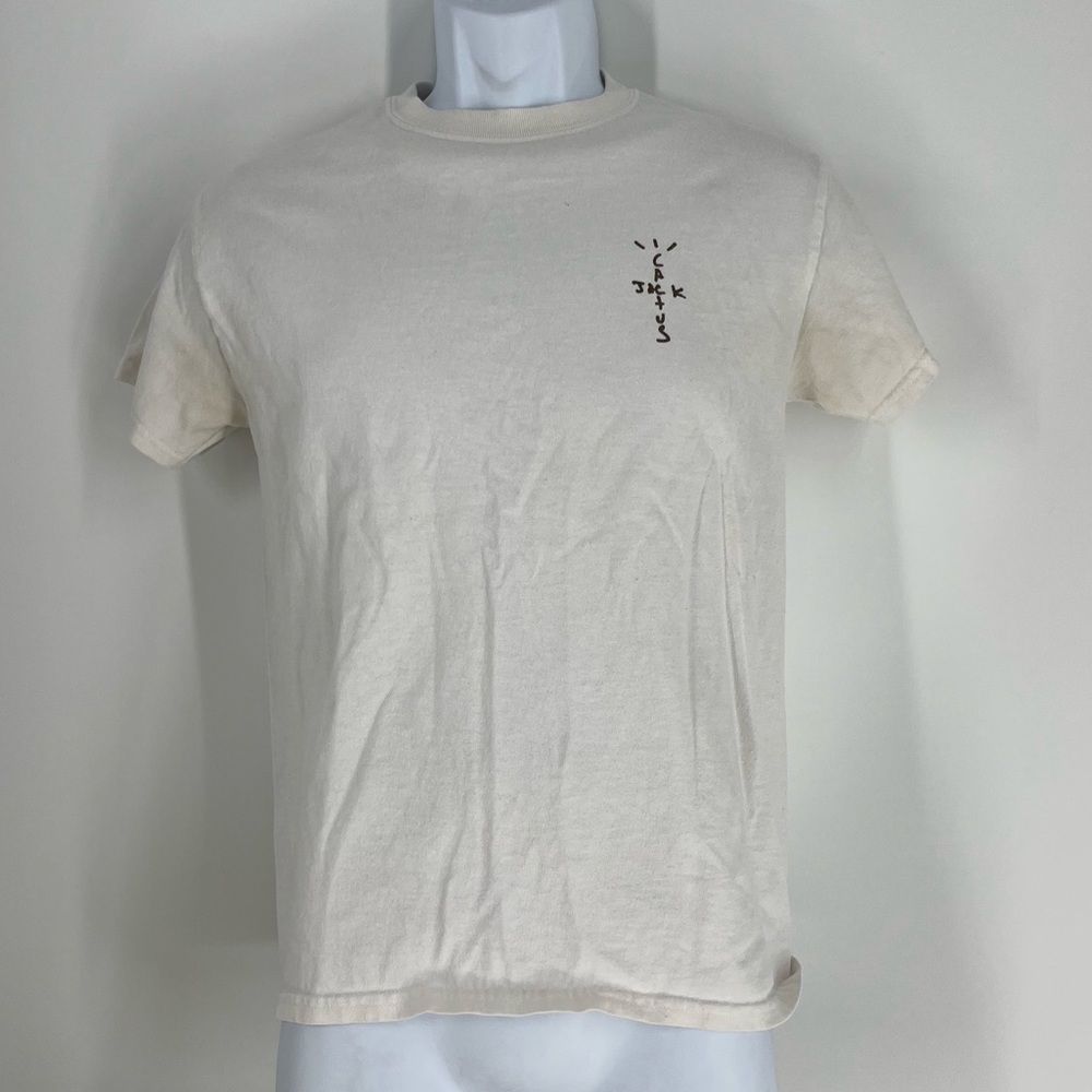 Cactus Jack By Travis Scott Streetwear Men Distressed Short Sleeve Tee Shirt